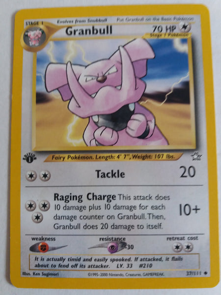 37/111 Granbull “Neo Genesis” 1st Edition Nr. Mint – Mint