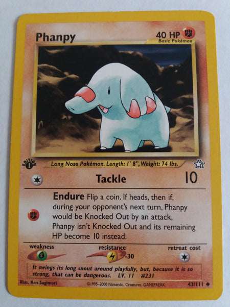43/111 Phanpy “Neo Genesis” 1st Edition Nr. Mint – Mint