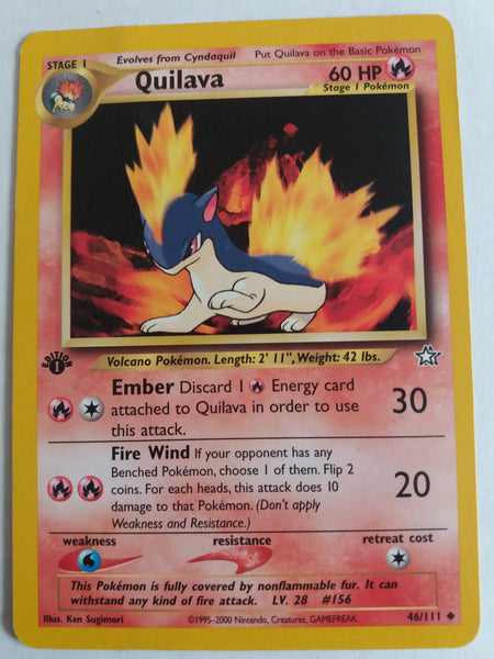 46/111 Quilava “Neo Genesis” 1st Edition Nr. Mint – Mint