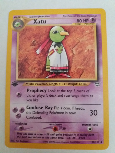 52/111 Xatu “Neo Genesis” 1st Edition Nr. Mint – Mint