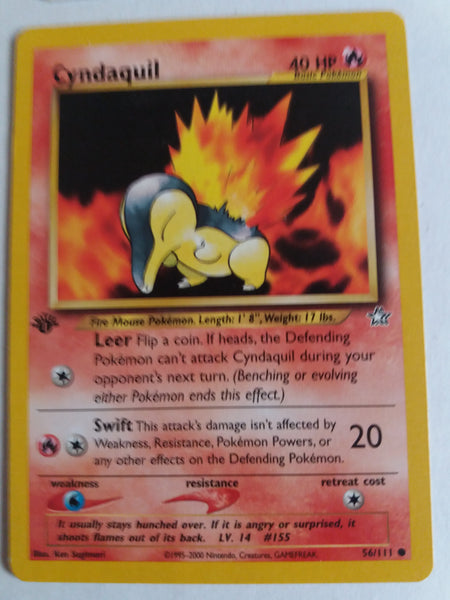 56/111 Cyndaquil “Neo Genesis” 1st Edition Nr. Mint – Mint