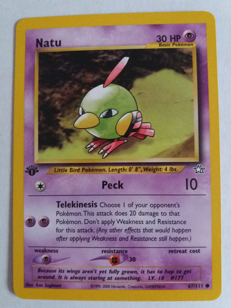 67/111 Natu “Neo Genesis” 1st Edition Nr. Mint – Mint