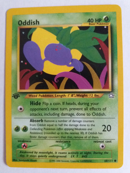 68/111 Oddish “Neo Genesis” 1st Edition Nr. Mint – Mint