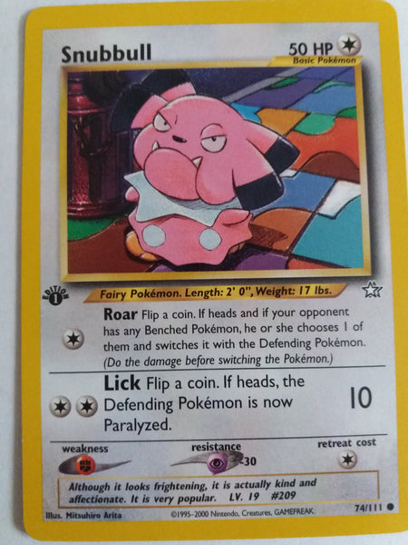 74/111 Snubbull “Neo Genesis” 1st Edition Nr. Mint – Mint