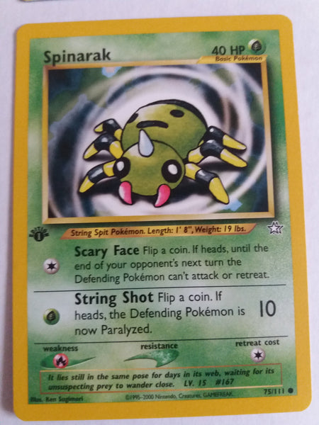 75/111 Spinarak  “Neo Genesis” 1st Edition Nr. Mint – Mint