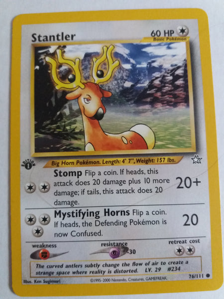 76/111 Stantler “Neo Genesis” 1st Edition Nr. Mint – Mint