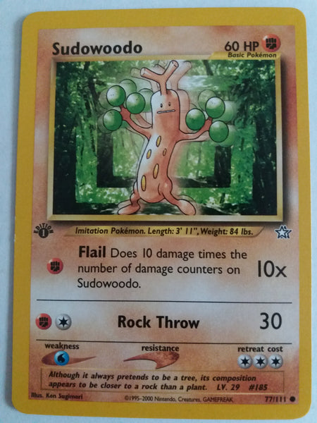 77/111 Sudowoodo “Neo Genesis” 1st Edition Nr. Mint – Mint