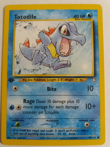 80/111 Totodile “Neo Genesis” 1st Edition Nr. Mint – Mint