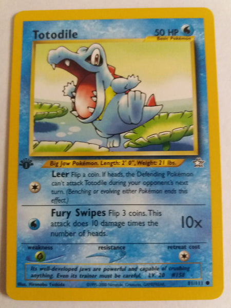 81/111 Totodile “Neo Genesis” 1st Edition Nr. Mint – Mint