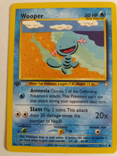82/111 Wooper “Neo Genesis” 1st Edition Nr. Mint – Mint