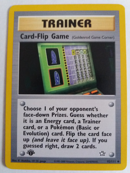 92/111 Card-Flip Game “Neo Genesis” 1st Edition Nr. Mint – Mint