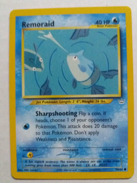 50/64 Remoraid Neo Revelations Pokemon Card Nr Mint - Mint