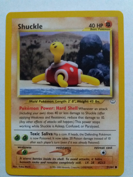 51/64 Shuckle Neo Revelations Pokemon Card Nr Mint - Mint