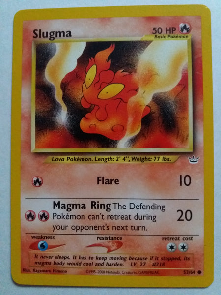 53/64 Slugma Neo Revelations Pokemon Card Nr Mint - Mint