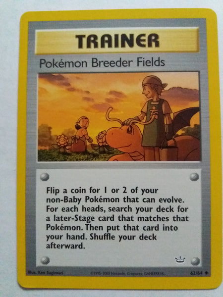 62/64 Pokemon Breeder Fields Neo Revelations Pokemon Card Nr Mint - Mint