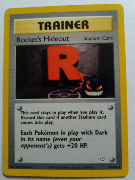 63/64 Rocket's Hideout Neo Revelations Pokemon Card Nr Mint - Mint