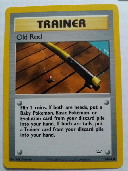 64/64 Old Rod Neo Revelations Pokemon Card Nr Mint - Mint