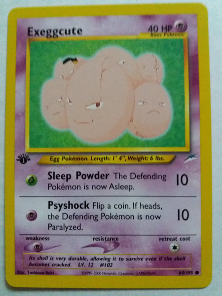 64/105 Exeggcute 1st Edition “Neo Destiny” Nr. Mint - Mint