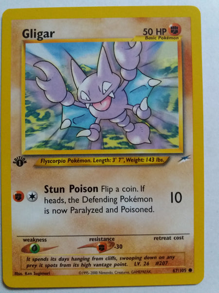 67/105 Gligar 1st Edition “Neo Destiny” Nr. Mint - Mint