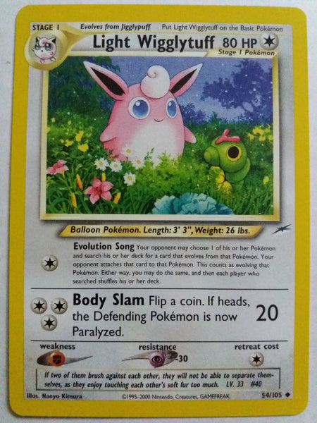 54/105 Light Wigglytuff “Neo Destiny” Nr. Mint - Mint