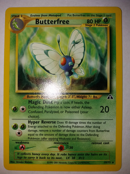19/75 Butterfree Rare "Neo Discovery” Nr. Mint – Mint