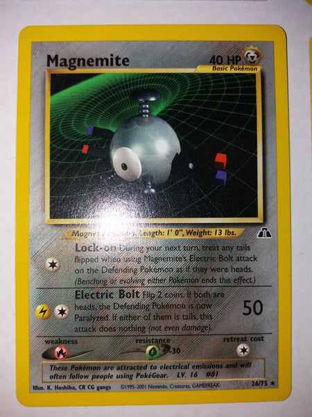 26/75 Magnemite Rare “Neo Discovery” Nr. Mint – Mint
