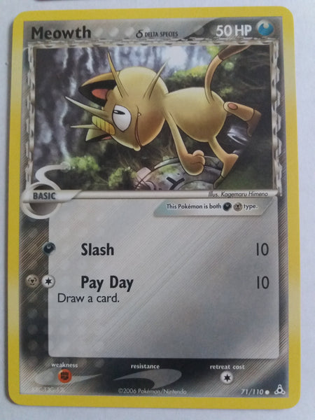 71/110 Meowth “EX Holon Phantoms” Nr Mint – Mint