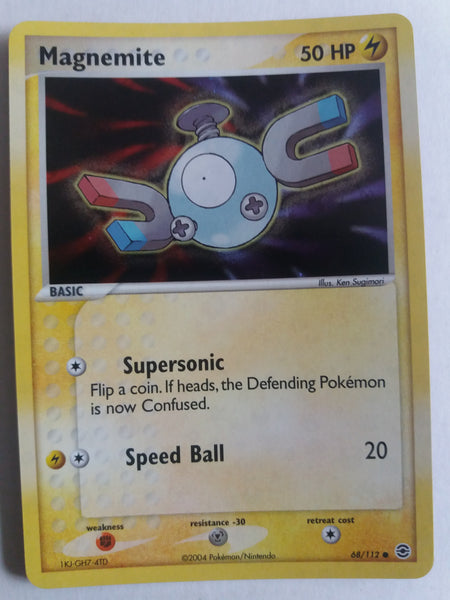 68/112 Magnemite Rev Holo EX Fire Red Leaf Green Set Nr Mint – Mint