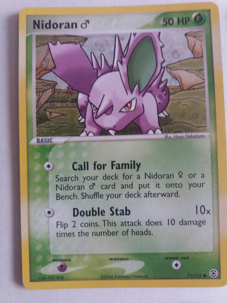 71/112 Nidoran Rev Holo EX Fire Red Leaf Green Set Nr Mint – Mint