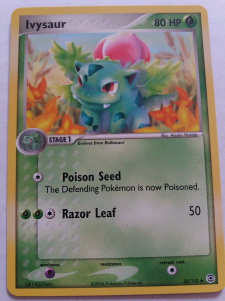 35/112 Ivysaur Non Holo EX Fire Red Leaf Green Set Nr Mint – Mint