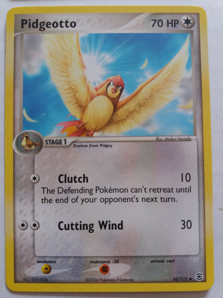 45/112 Pidgeotto Non Holo EX Fire Red Leaf Green Set Nr Mint – Mint