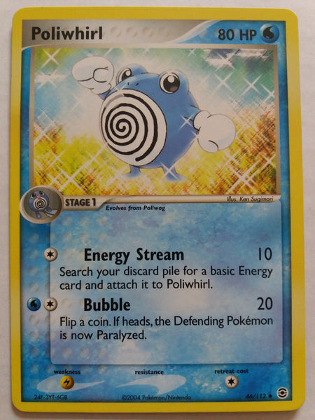 46/112 Poliwhirl Non Holo EX Fire Red Leaf Green Set Nr Mint – Mint