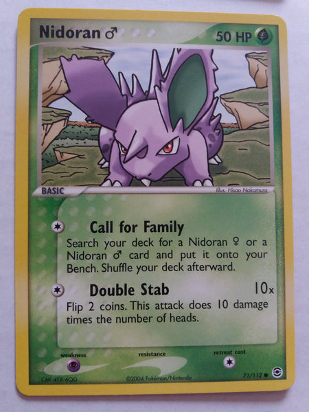 71/112 Nidoran Non Holo EX Fire Red Leaf Green Set Nr Mint – Mint