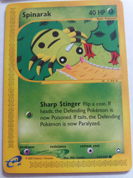 111/147 Spinarak Aquapolis Nr Mint – Mint