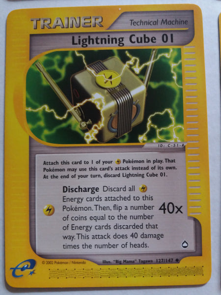 127/147 Lightning Cube 01 Aquapolis Nr Mint – Mint