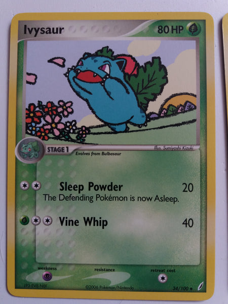 34/100 Ivysaur Non Holo Ex Crystal Guardians Set Nr Mint – Mint