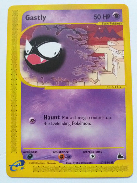 57/144 Gastly Common Non Holo Skyridge Set Nr Mint - Mint