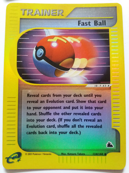 124/144 Fast Ball Rev Holo Skyridge Set Nr Mint - Mint