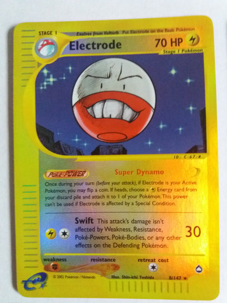 8/147 Electrode Rev Holo Aquapolis Nr Mint – Mint