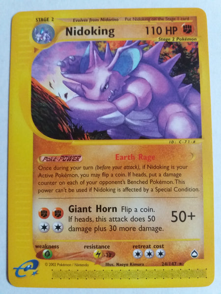 24/147 Nidoking Rare Aquapolis Nr Mint – Mint