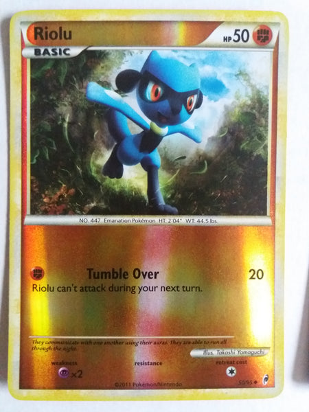 50/95 Riolu Rev Holo Call Of Legends Set Nr Mint – Mint