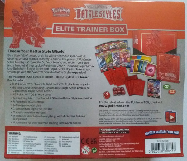 Pokemon TCG Sword & Shield Battle Styles (Blue) Elite Trainer Box