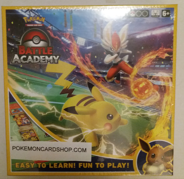 POKEMON BATTLE ACADEMY BOARD GAME 2022 EEVEE V PIKACHU V CINDERACE V