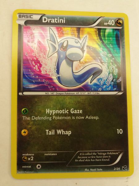 2/20 Dratini Holo Dragon Vault Pokemon Card Nr Mint - Mint