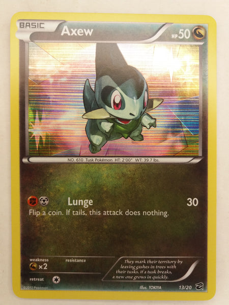 13/20 Axew Holo Dragon Vault Pokemon Card Nr Mint - Mint