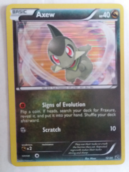12/20 Axew Holo Dragon Vault Pokemon Card Nr Mint - Mint