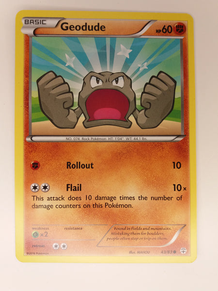 43/83 Geodude Common Generations Set Pokemon Card Nr Mint - Mint