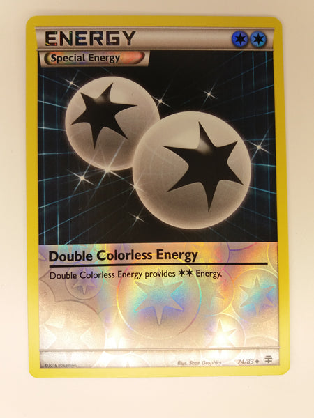 74/83 Double Colourless Energy Rev Holo Uncommon Generations Set Pokemon Card Nr Mint - Mint