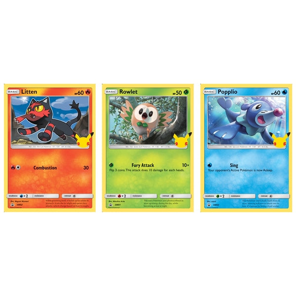 Pokémon Trading Card Game 25th Anniversary Alola Starters Pack –  PokemonCardShop