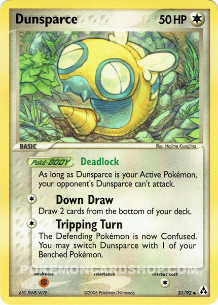 31/92 Dunsparce Uncommon Ex Legend Maker Set Nr Mint - Mint